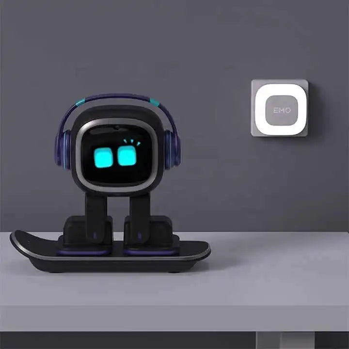 EMO Robot Smart AI Desktop Pet Robot With Alarm Clock Cute Intelligent EMO Go Home Toys for Kids