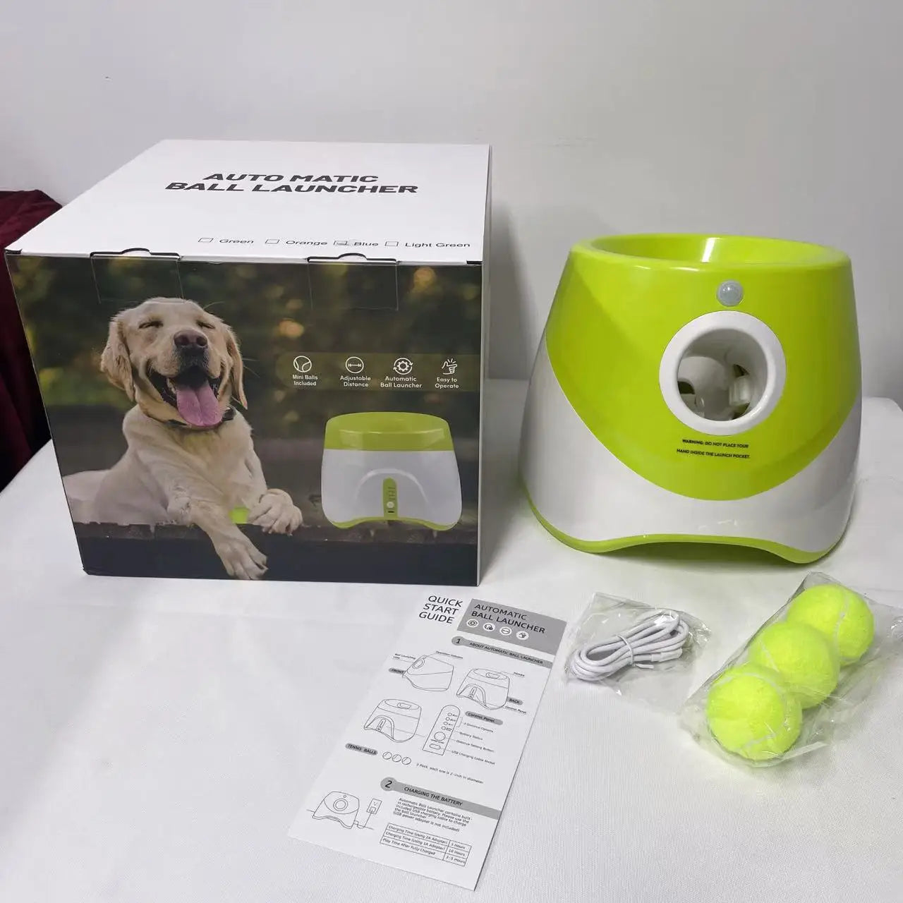 Dog Automatic Tennis Ball Launcher Training Electric Thrower Machine Pet Outdoor Smart Device Interactive Dog Ball Toy Pets