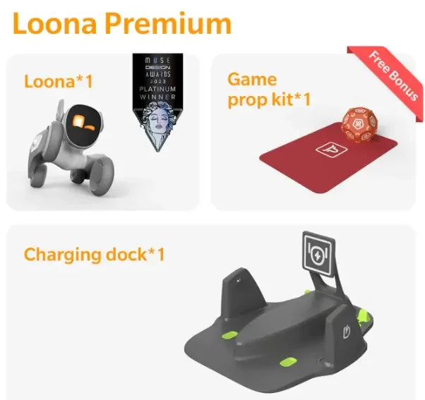 New Arrival Smart Loona Pet Dog  Intelligent Loona Go Robot With Charging Dock for Child Toys