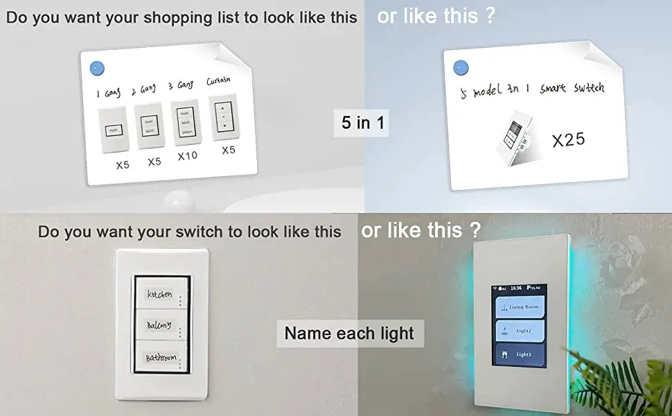 Lanbon Smart Switch L8 Smart Home Automation Products 1 2 3 4 Gang Light Switch Wifi Tuya Smart Life Home Assistant Alexa