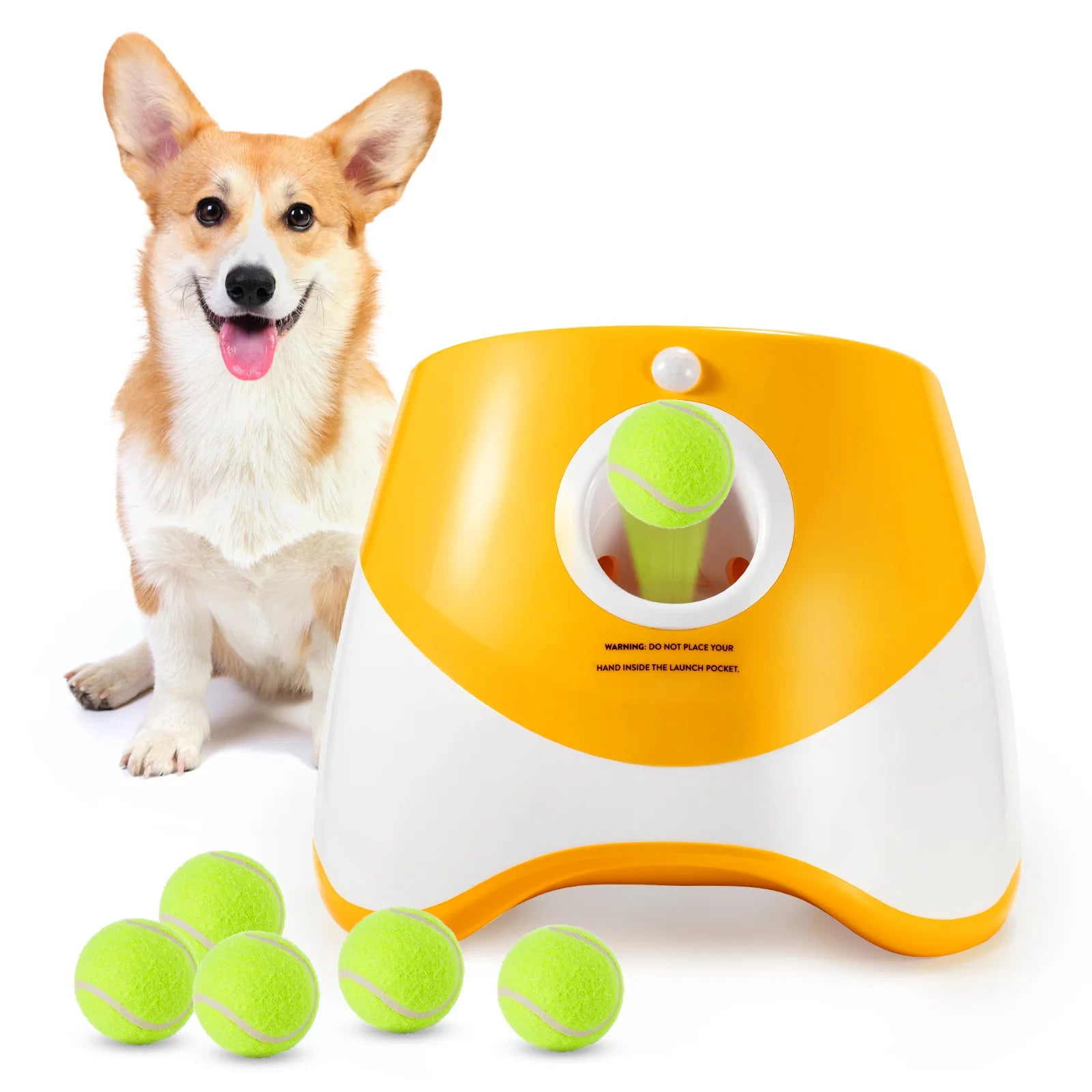 Dog Automatic Tennis Ball Launcher Training Electric Thrower Machine Pet Outdoor Smart Device Interactive Dog Ball Toy Pets